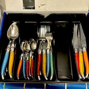 Laguiole 24 piece bumble bee silverware set